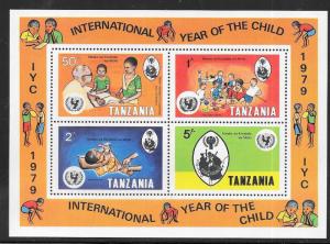 Tanzania #126a  Intl. Year of the Child S/S of 4 (MNH) CV $2.25