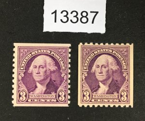 MOMEN: US STAMPS  # 721-722 MINT OG NH LOT #13387