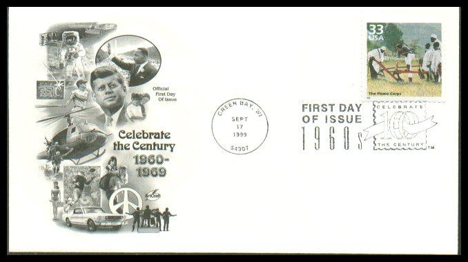 #3188f The Peace Corps Artcraft FDC