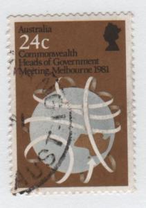 Australia 1981 - Scott 814 used - 24c, Globe