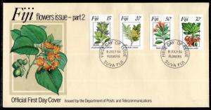 Fiji 505-508 Flowers U/A FDC