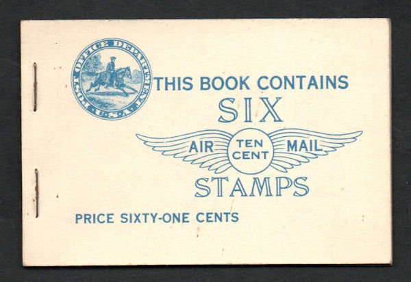 USA #C10a BKC1 F-VF OG NH, Complete Booklet, Pos. J, post office fresh!