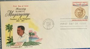 Fluegel 1096 Ramon Magsaysay President of Philippines 