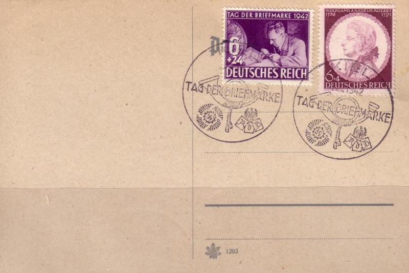 Germany Sc. # B201 FDC W/B200 Mozart on PC  Kiel Cancel L3