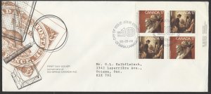 1980 #849-850 17c Academy of Arts FDC Plate Block Schering GP Cachet