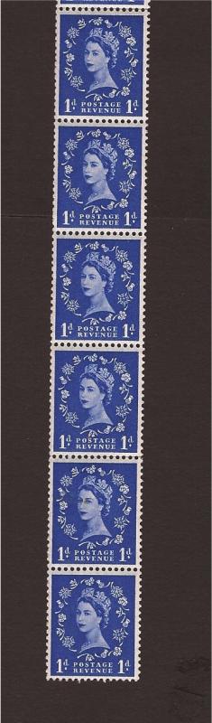 355c / S.G. 588A 1958 - Queen Elizabeth - misplaced graphite lines