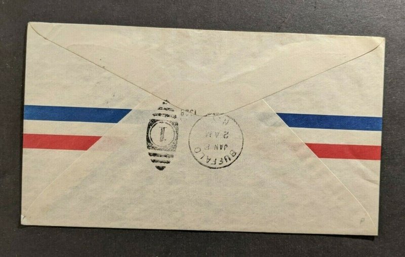 1927 SS President Pierce USTP Sea Post Airmail Cover to Buffalo New York