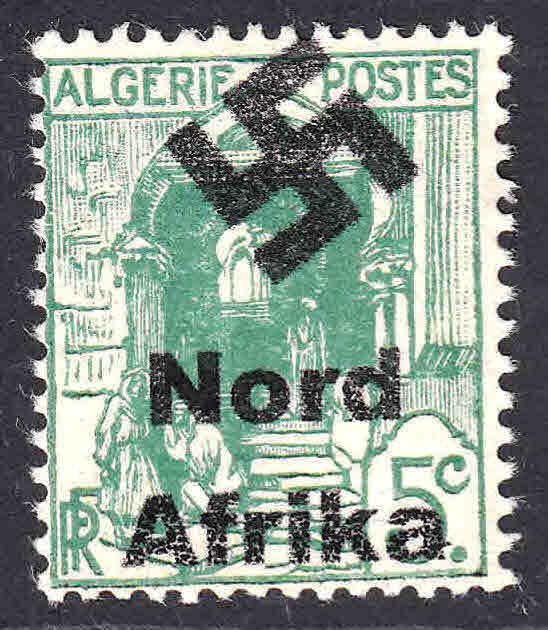 ALGERIA (FRENCH) 36 NORD AFRIKA OVERPRINT OG H M/M F/VF