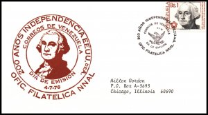 Venezuela 1151 George Washington Typed FDC