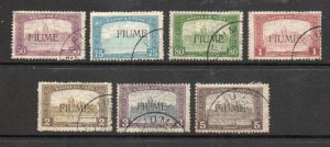 FIUME - Sc# 13 - 19 CTO/Used - All Signed Gebr Senf Leipzig     -     Lot 084223