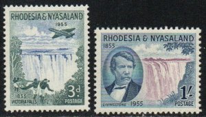 Rhodesia & Nyasaland Sc #156-157 MNH