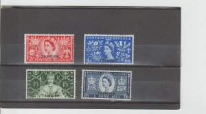 Great Britain Offices in Morocco  Scott#  578-582  MH  (1953 Coronation Issue)
