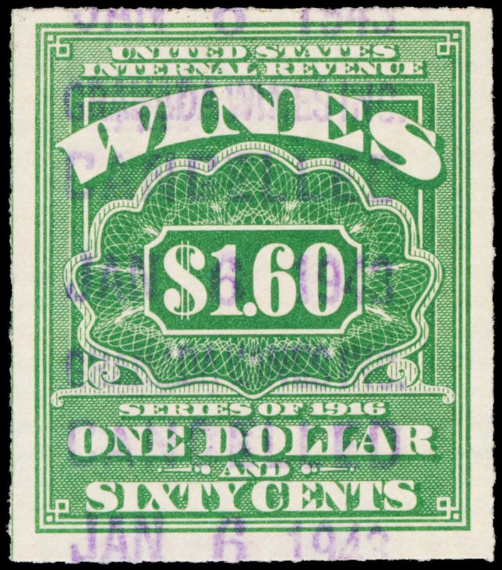 WINE STAMPS RE79 used  CV $275.00 (ID # 109509)