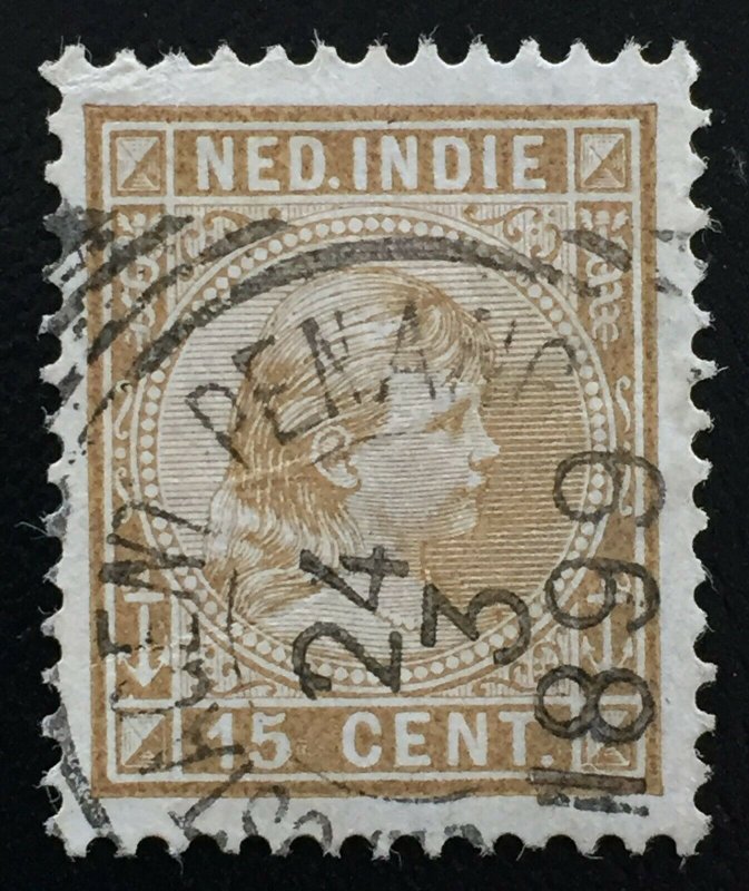 Malaya POSTAGENT PENANG pmk SCARCE on 15c Nederlands Indies1899