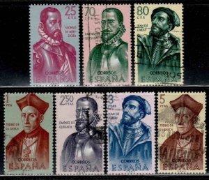 Spain #1131-38 ~ Short Set 7/8 ~ Builders, New World  ~ Used, MX Cond  (1962)