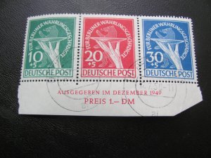 GERMANY BERLIN 1949 USED SC 9NB1-3 BEAR SET FROM SS XF 2200 EUROS (123) Error