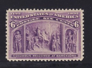 235 VF+ OG mint never hinged with nice color cv $ 150 ! see pic !