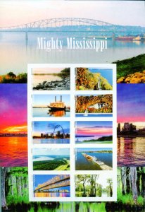 UNITED STATES 2022 MIGHTY MISSISSIPPI COMPLETE SHEET(10)  MINT NH