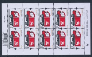 2013 EUROPA CEPT, Portugal, 1 Minifoil of 10 series, Postal Vehicles, MNH**