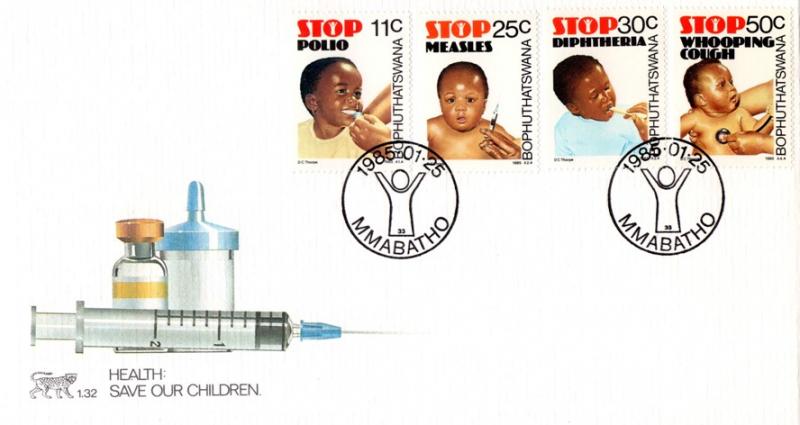 Bophuthatswana - 1985 Health Care FDC SG 154-157