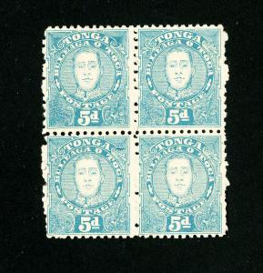 Tonga Stamps # 31 VF Unused Block of 4 Fresh Scott Value $104.00