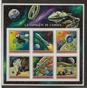 BURUNDI Sc 379-84+384A+C156 NH PERF & IMPERF SETS+S/S of 1972 - SPACE