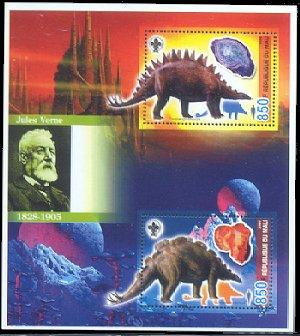Mali Sheet/2 Minerals Jules Verne Dinosaurs #05VDM1-2