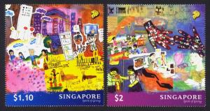 Singapore Sc# 1472-3 MNH Spirit of Giving