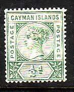 Cayman Is.-Sc#1- id9-unused hinged 1/2p QV-1900-