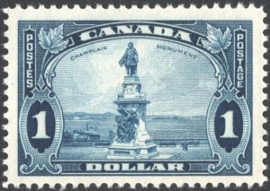 Canada SC#227 $1.00 Champlain Monument, Quebec (1935) MNH