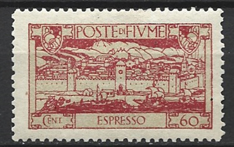 COLLECTION LOT 17897 FIUME #E12 MH 1923 CV+$24