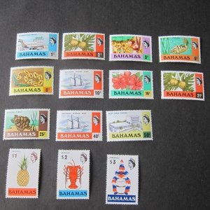 Bahamas 1976 Sc 313a-330b,398-401 or SG 460-73 Ordinary Paper set of 14 MNH