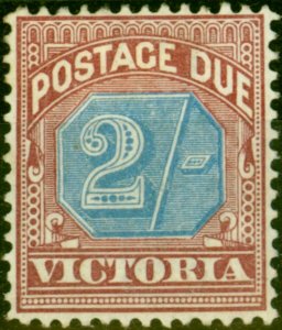 Victoria 1890 2s Dull Blue & Brown-Lake SGD9 Fine Mtd Mint 