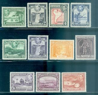 British Guiana #230b-241a  Mint  Scott $381.55