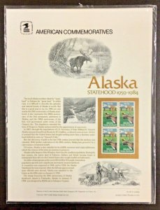 Commemorative Panel #205 Alaska Statehood #2066 MNH 20 c  1984