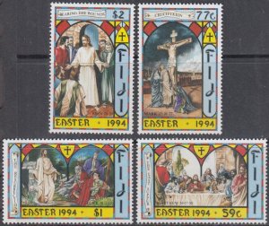 FIJI Sc# 703-6 CPL MNH SET of 4 - EASTER 1994, RELIGIOUS PAINTINGS