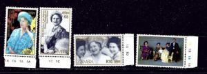 Zambia 327-30 MNH 1985 Surcharges