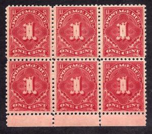 J61 Mint,OG,NH... Block of 6 .. SCV $54.00