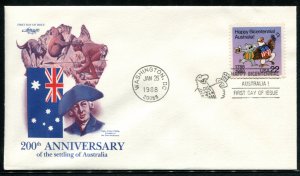 2370 US 22c US - Australia Joint Issue FDC,   Artmaster cachet