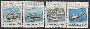 1984 Bahamas - Sc 555-8 - MH VF - 4 single - Lloyd's List