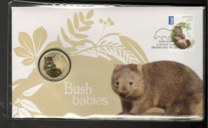 AUSTRALIA-PNC-FDC-FAUNA-BUSH BABIES-DIGGERS RESTVIC-2013.