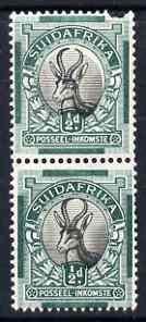 South Africa 1930-45 Springbok 1/2d vert coil pair both w...