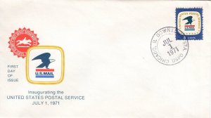 7-1-71 USPS  FDC,   CHICAGO, IL DOWNTOWN STA  1971  FDC15805