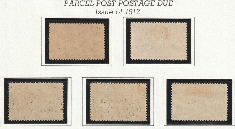 JQ1-JQ5 Parcel Post Postage Due Unused Mixed Condition