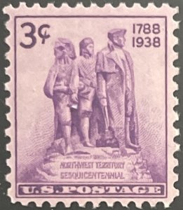 Scott #837 1938 3¢ Northwest Territory Sesquicentennial MNH OG