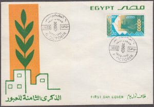 EGYPT Sc # 1169 FDC 8th ANNIVERSARY of  the YOM KIPPUR WAR