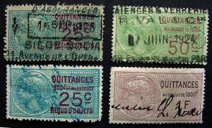 France, Revenues, Quittances (Reciepts), Y&T 28-31, Used