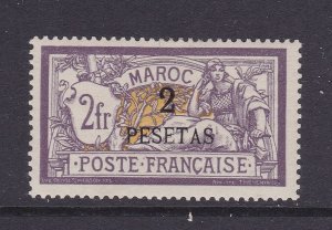 French Morocco Scott 22,  1903 2P on 2F surcharge, F/VF MLH.  Scott $160