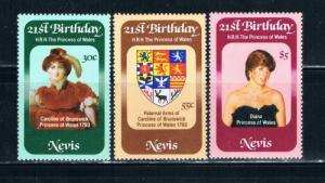 Nevis #150 52 MLH Set Princess Di 21st BD (N0096)