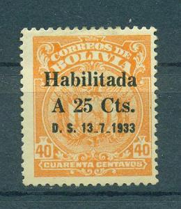 Bolivia sc# 212 mhr cat value $1.00